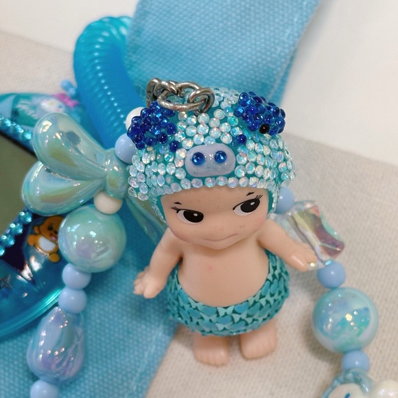 Blue Trader Joe's Mini Tote Bag Custom with Labubu - Picture 3 of 9